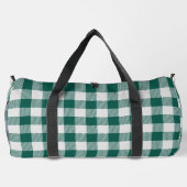 カントリーグリーングレーバッファロー市松模様にグ ダッフルバッグ (裏面)