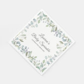 カントリーグリーンフローラベビー散水シャワー スタンダードランチョンナプキン (角)