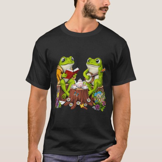 カントリーコアなカエル Tシャツ (正面)