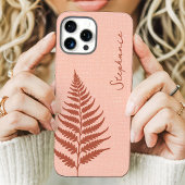 カントリーコア テラコッタ 森のシダ オーダーネーム Case-Mate iPhoneケース