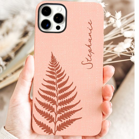 カントリーコア テラコッタ 森のシダ オーダーネーム Case-Mate iPhoneケース