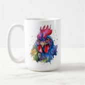 カントリーコック ニワトリ 水彩スタイル コーヒーマグカップ (左)
