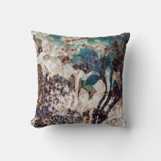 カントリーコットンシルエットデザイントープ付きバック クッション (正面)