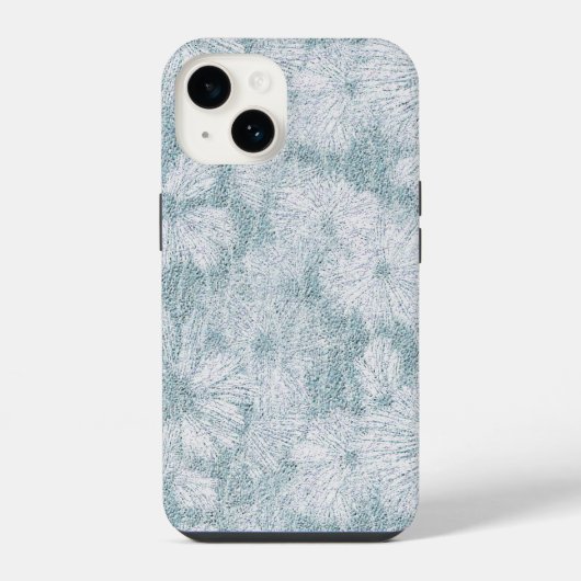 カントリーコテージのベルベットブルーデイジー iPhoneケース (裏面)