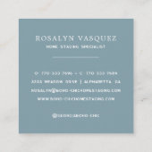 カントリーコテージキッチン |ホームステージングインテリア スクエア名刺 (裏面)