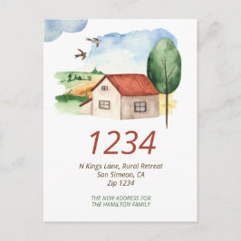 カントリーコテージハウス我々は家に移動した 案内ポストカード