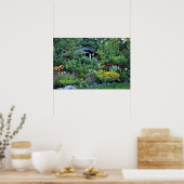 カントリーコテージフロントサマーガーデン ポスター (キッチン)