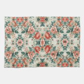 カントリーコテージフローラルパターン キッチンタオル (横)