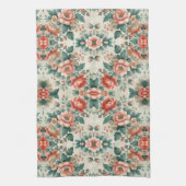 カントリーコテージフローラルパターン キッチンタオル (縦)