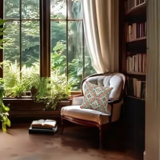 カントリーコテージフローラルパターン クッション