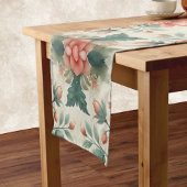 カントリーコテージフローラルパターン ショートテーブルランナー