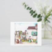 カントリーコテージペット葉書 ポストカード (スタンド正面)
