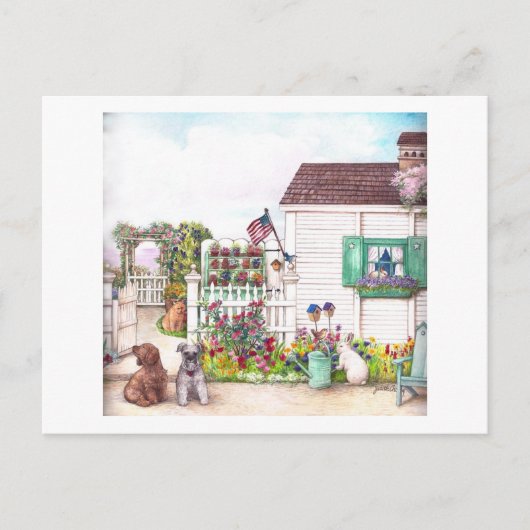 カントリーコテージペット葉書 ポストカード (正面)