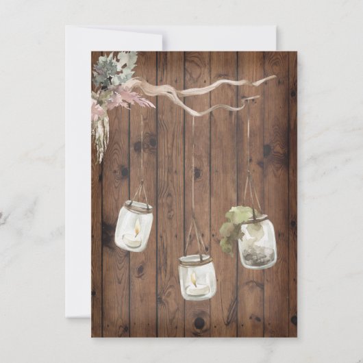 カントリーコテージホース結婚式招待状 招待状 (裏面)