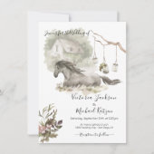 カントリーコテージホース結婚式招待状 招待状 (正面)