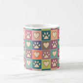 カントリーコテージポープリントズ&ハート コーヒーマグカップ (中央)