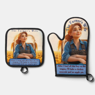 カントリーコージーヘイオーブンミットとポットホルダーセット 鍋つかみ&鍋敷きセット