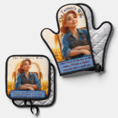 カントリーコージーヘイオーブンミットとポットホルダーセット 鍋つかみ&鍋敷きセット (正面/裏面)