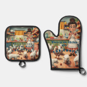 カントリーコージー 鍋つかみ&鍋敷きセット (正面)