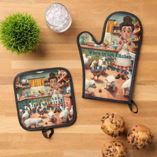 カントリーコージー 鍋つかみ&鍋敷きセット (トップダウン)