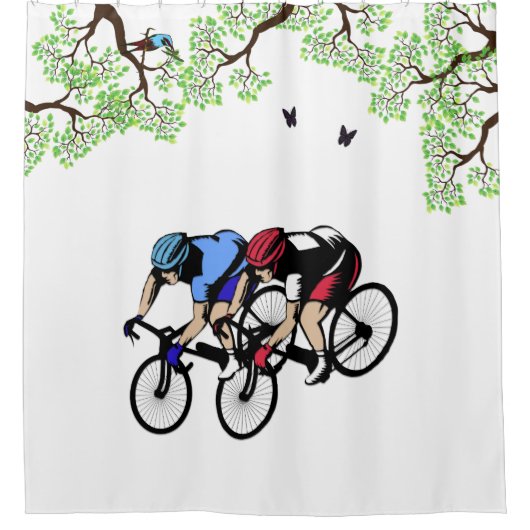カントリーサイクリング シャワーカーテン (正面)