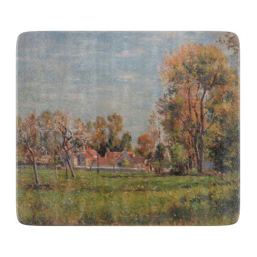 カントリーサイドのまわりにラグニー(フランス) (農村風景) カッティングボード (正面)