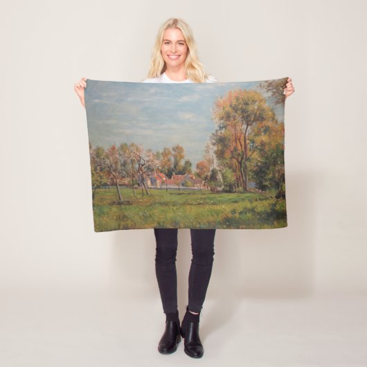 カントリーサイドのまわりにラグニー(フランス) (農村風景) フリースブランケット (インサイチュ)