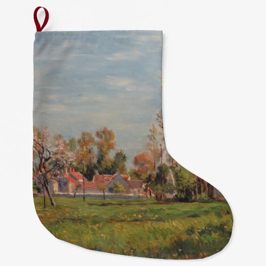 カントリーサイドのまわりにラグニー(フランス) (農村風景) ラージクリスマスストッキング (正面)