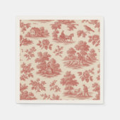 カントリーサイドのウィスパーズ – レッドトワール紙ナップ スタンダードカクテルナプキン (正面)