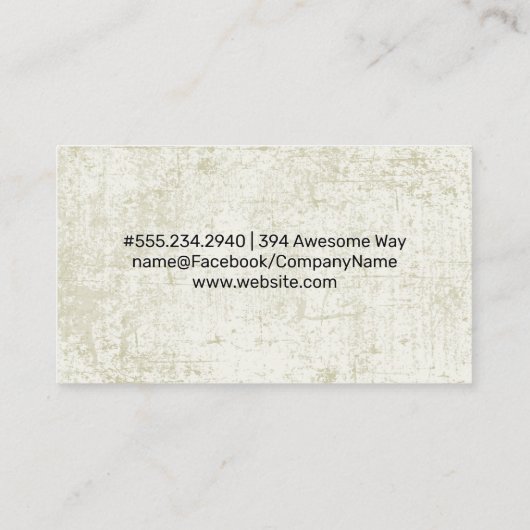 カントリーサイドの家畜のロゴ | グラス 名刺 (裏面)