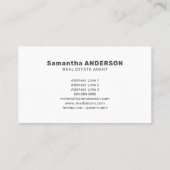 カントリーサイドの漫画の家 – 実在エステートエージェント 名刺 (裏面)