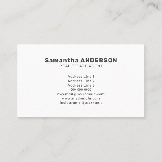 カントリーサイドの漫画の家 – 実在エステートエージェント 名刺 (裏面)