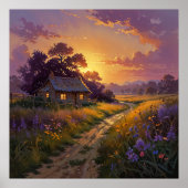 カントリーサイドグロー – パインターリースタイル風景 ポスター (正面)