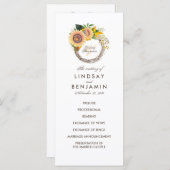 カントリーサイドサンフラワーズリース結婚式 プログラム (正面/裏面)