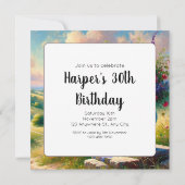 カントリーサイドセレニティ誕生日招待状 (裏面)