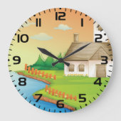 カントリーサイドハウスバイザレイク ラージ壁時計 (正面)