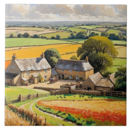 カントリーサイドビューシ素朴ンファームハウスランドスケープ タイル