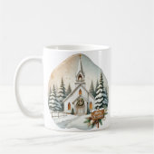カントリーサイドホワイトチャペル | クリスマスシーン コーヒーマグカップ (左)