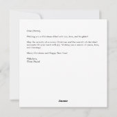 カントリーサイドホワイトチャペル | クリスマスシーン シーズンカード (裏面)