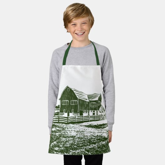 カントリーサイドランドスケープスタイルファームハウス エプロン (着用した状態)