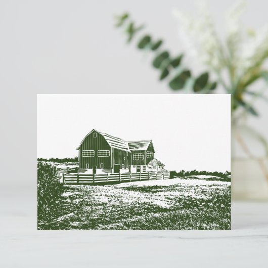 カントリーサイドランドスケープスタイルファームハウス サンキューカード (スタンド正面)