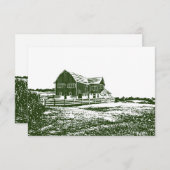 カントリーサイドランドスケープスタイルファームハウス サンキューカード (正面/裏面)