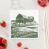 カントリーサイドランドスケープスタイルファームハウス スタンダードランチョンナプキン (インサイチュ)