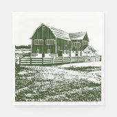 カントリーサイドランドスケープスタイルファームハウス スタンダードランチョンナプキン (正面)