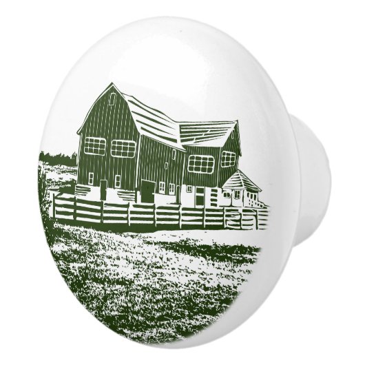 カントリーサイドランドスケープスタイルファームハウス セラミックノブ (右)