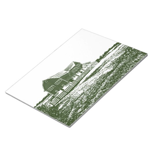 カントリーサイドランドスケープスタイルファームハウス ノートパッド (アングル)