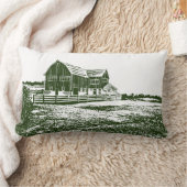 カントリーサイドランドスケープスタイルファームハウス ランバークッション (ブランケット)