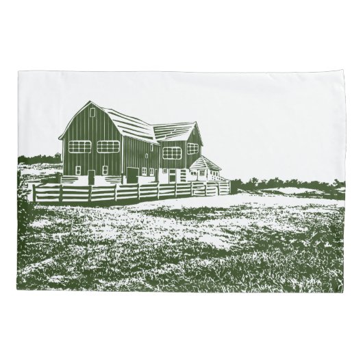 カントリーサイドランドスケープスタイルファームハウス 枕カバー (裏面)