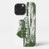 カントリーサイドランドスケープスタイルファームハウス iPhoneケース (裏面)