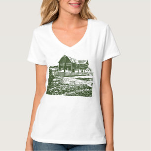カントリーサイドランドスケープスタイルファームハウス Tシャツ